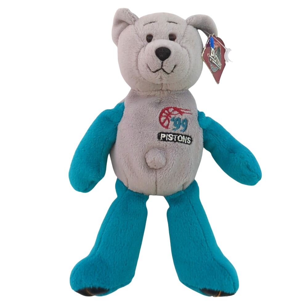 Detroit Pistons Grant Hill 33 1999 Limited Treasures 9" Pro Bear NWT Gray Teal